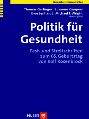 cover image of Politik für Gesundheit